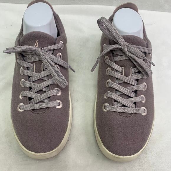 Allbirds M9 Wool Tree Piper Sneakers Hazy Mauve Blizzard Athletic Shoes Lace Up main image 8
